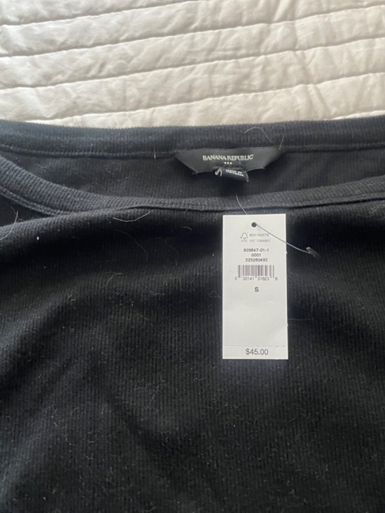 Banana Republic Factory Ribbed Boatneck long sleeve top S NWT - Picture 3 of 5